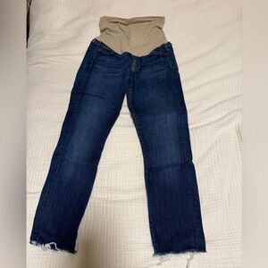 7 For All Mankind Dark Blue Skinny Maternity Jeans